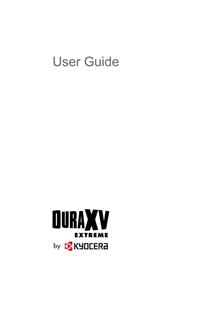 Kyocera Dura XV Extreme manual. Camera Instructions.