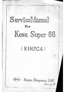Kowa Super 66 Printed Manual