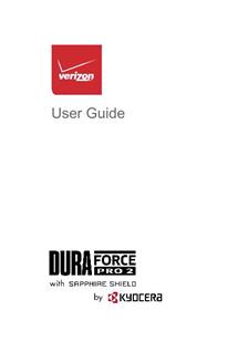 Kyocera Dura Force Pro 2 manual. Camera Instructions.