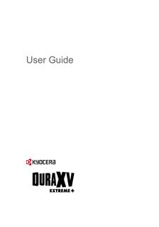 Kyocera Dura XV Extreme Plus manual. Camera Instructions.