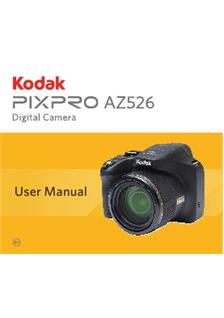 Kodak PixPro AZ526 manual. Camera Instructions.