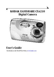 Kodak CX 4210 manual. Camera Instructions.