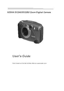 Kodak DC 280 manual. Camera Instructions.