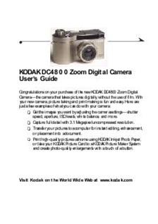 Kodak DC 4800 manual. Camera Instructions.