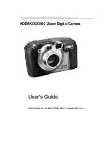 Kodak DC 5000 manual. Camera Instructions.