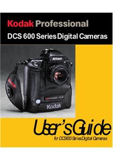 Kodak DCS 620 manual. Camera Instructions.