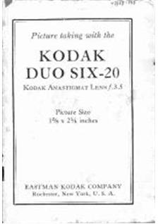 Kodak Duo Six-20 manual. Camera Instructions.
