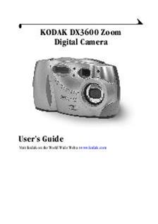 Kodak DX 3600 manual. Camera Instructions.