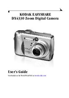 Kodak DX 4330 manual. Camera Instructions.