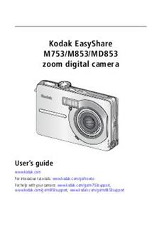 Kodak EasyShare M 853 manual. Camera Instructions.