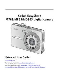 Kodak EasyShare M 863 manual. Camera Instructions.