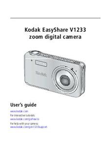 Kodak EasyShare V 1233 manual. Camera Instructions.