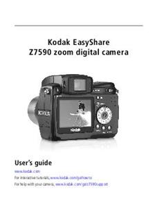 Kodak EasyShare Z 7590 manual. Camera Instructions.