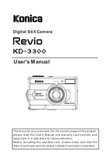 Konica KD 3300 manual. Camera Instructions.