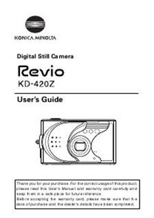 Konica KD 420 Z manual. Camera Instructions.