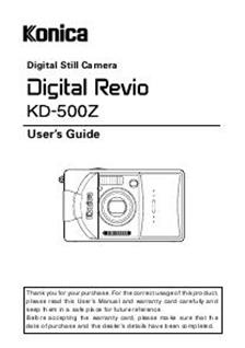 Konica KD 500 Z manual. Camera Instructions.