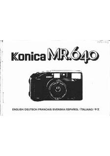 Konica MR 640 manual. Camera Instructions.