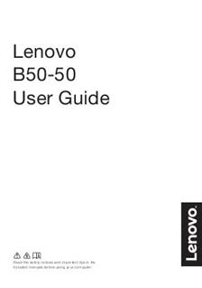 Lenovo B50-50 manual. Camera Instructions.