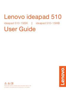 Lenovo Ideapad 510-151SK manual. Camera Instructions.