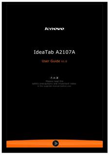 Lenovo A2107 manual. Camera Instructions.