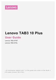 Lenovo Yoga Tab 3 10 Plus manual. Camera Instructions.