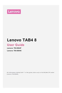 Lenovo Tab 4 8 manual. Camera Instructions.