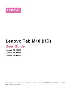 Lenovo Tab M10 - X505 manual. Camera Instructions.