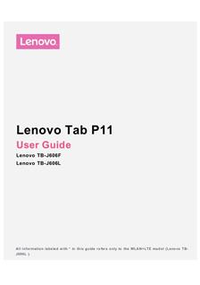 Lenovo Tab P11 manual. Camera Instructions.