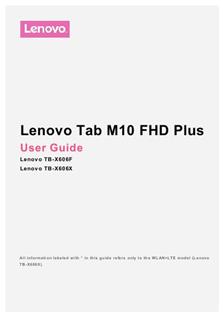 Lenovo Tab M10 FHD Plus manual. Camera Instructions.