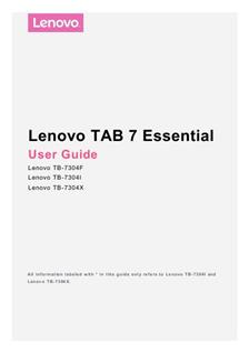 Lenovo Tab 7 Essential manual. Camera Instructions.