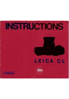 Leica CL manual. Camera Instructions.