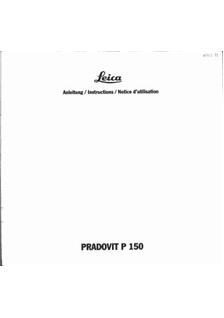 Leica Pradovit P 150 manual. Camera Instructions.