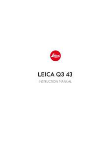Leica Q3 43 manual. Camera Instructions.