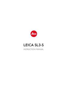Leica SL3 S manual. Camera Instructions.