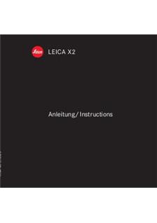 Leica X 2 manual. Camera Instructions.