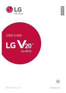 LG V20 manual. Camera Instructions.