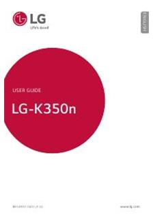 LG K350n manual. Camera Instructions.