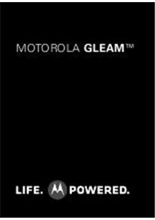 Motorola Gleam manual. Camera Instructions.