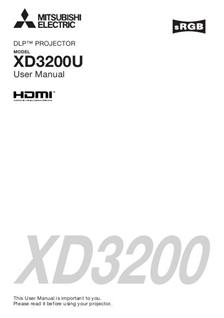 Mitsubishi XD3200 manual. Camera Instructions.