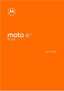 Motorola Moto E7 Plus manual. Camera Instructions.
