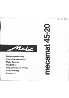 Metz Mecamat manual. Camera Instructions.