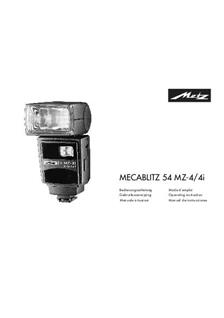 Metz 54 MZ 4 i manual. Camera Instructions.