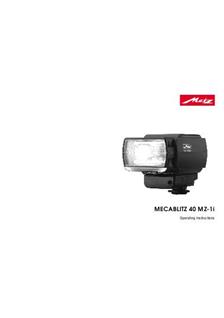 Metz 40 MZ 1 i manual. Camera Instructions.