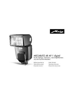Metz 48 AF 1 Digital manual. Camera Instructions.
