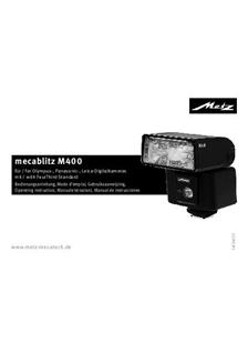 Metz M400 manual. Camera Instructions.