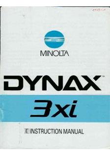 Minolta Dynax 3 xi manual. Camera Instructions.