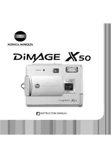 Minolta Dimage X 50 manual. Camera Instructions.
