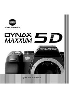 Minolta Dynax 5 D manual. Camera Instructions.