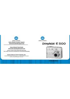 Minolta Dimage E 500 manual. Camera Instructions.