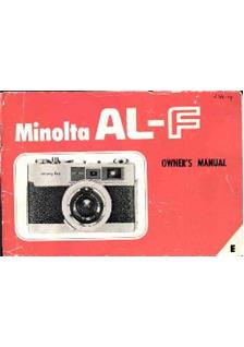Minolta AL-F manual. Camera Instructions.